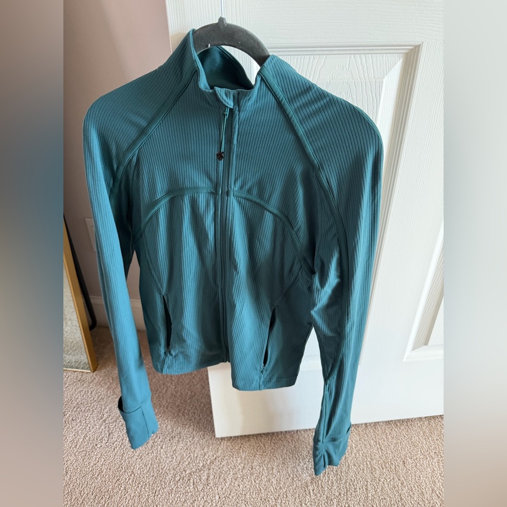 Lululemon Ribbed Nulu Cropped Define Jacket - Green Jasper - Size 8